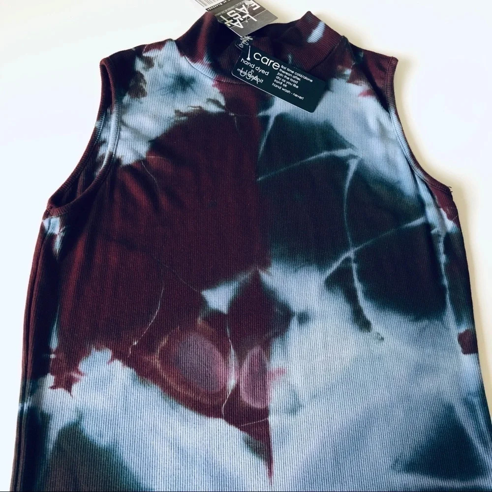 Brightly Twisted Sleeveless Tie Dye‎ Ribbed Dress S - Picture 3 of 7